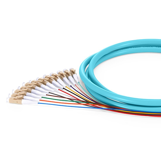 MM Fiber pigtail, 10 megabyte multi-mode dual-core, low-smok