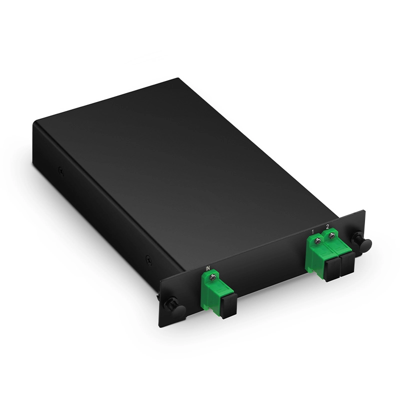 1x2 PLC الألياف الفاصل ، LGX كاسيت نوع ، SC / APC موصل ، أحادية الوضع