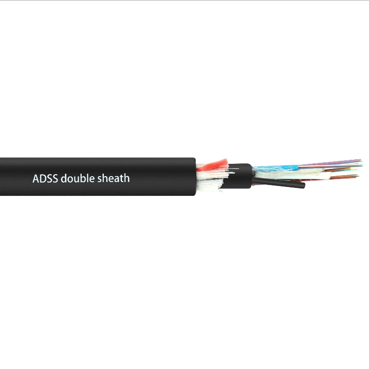 ADSS Double-Jacket  all-dielectric self-supporting optical cable，G652D  Aerial fiber optic cable