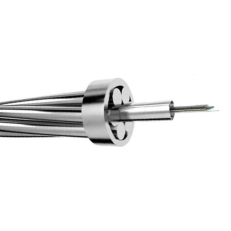 OPGW-3 Central Stainless Steel Tube  Fiber Optic Cable, 12–144 Cores, G.652D/G.655C Fibers