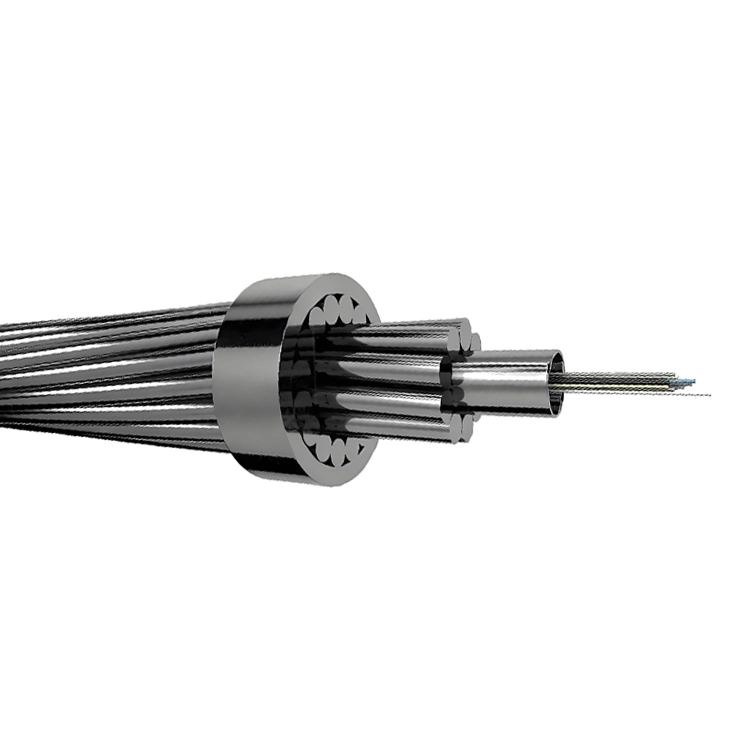 OPGW-4 Central AL-covered Stainless Steel Tube Fiber Optic Cable, 12–144 Cores, G.652D/G.655C Fibers