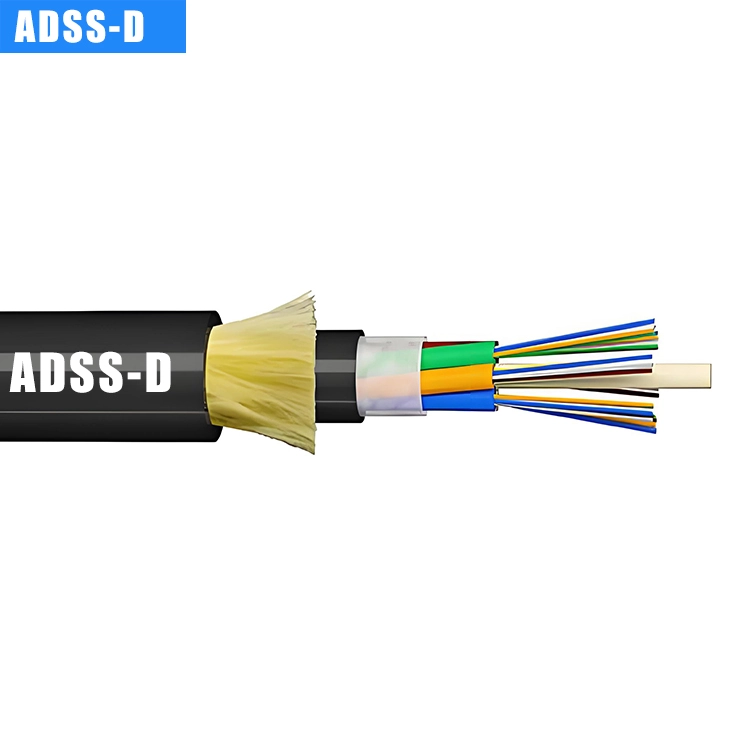 ADSS Double-Jacket ,Aerial fiber optic cable 2-288 Cores ,all-dielectric self-supporting optical cable，G652D/ G655  